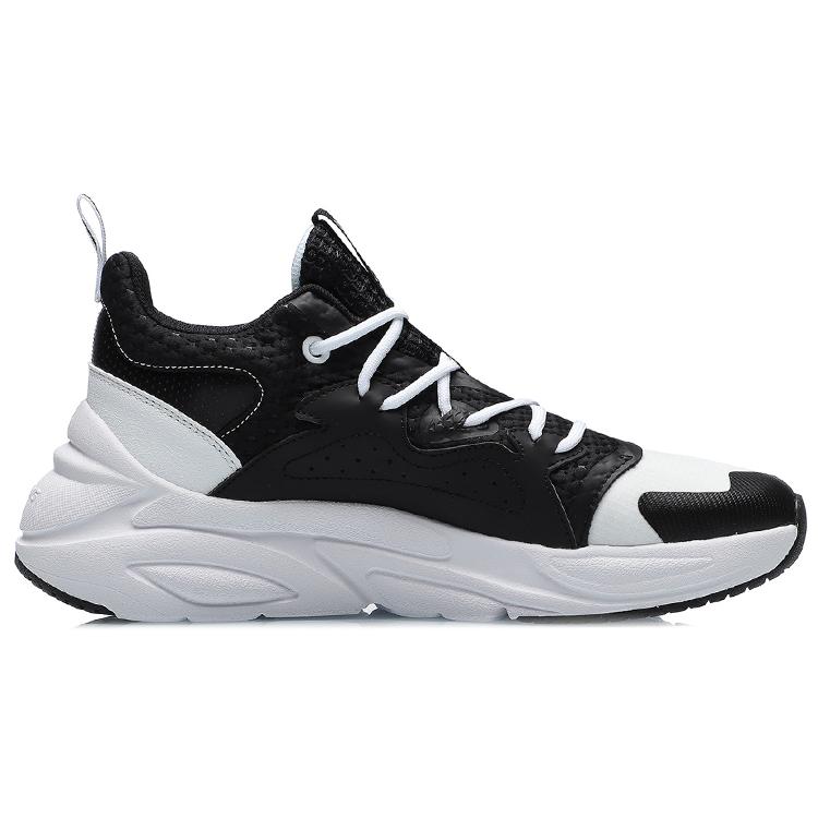 New LiNing Spark Mid Top Casual Shoes Women's Black White AGLR018-2