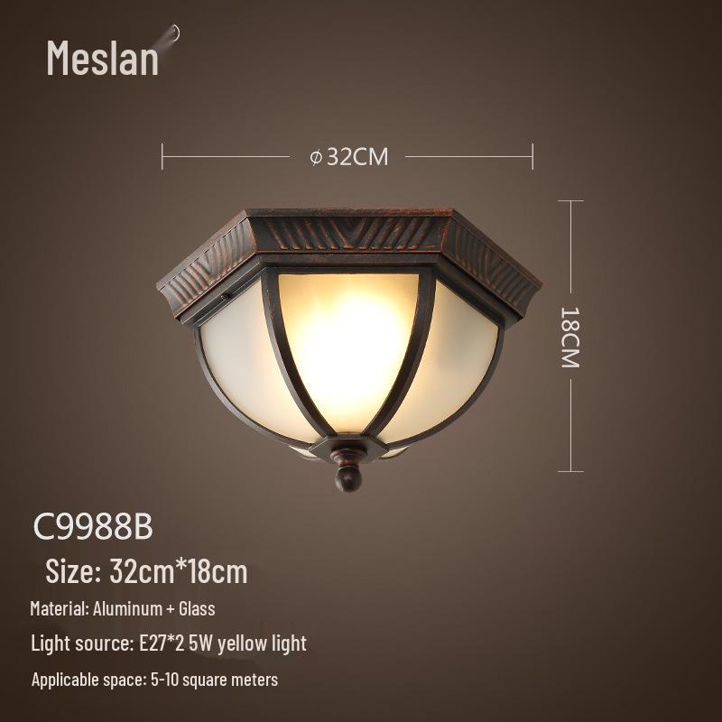 American Retro Industrial Ceiling Light for Bedroom, Dining Room, Balcony, Corridor, Aisle, and Entrance