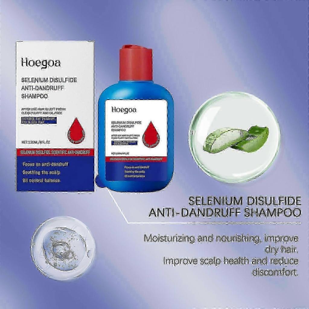 Hoegoa Selenium Disulfide Shampoo for Deep Cleansing of Scalp, Oil Control, Refreshing, Moisturizing, Show off Hair, Fluffy Shampoo New Arrival