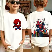2026 Summer Spider Children's T Shirt Breathable Fabric Classic Character Patterns in A Cute Style Suitable Daily Playwear