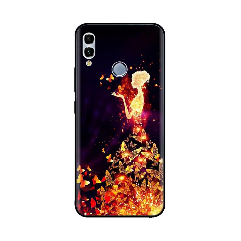 For Huawei P Smart 2019 6.21" Soft Black Silicone Phone Back Cover Case For Huawei P Smart 2019 POT-LX1 POT-LX3 POT LX1 Case Bag