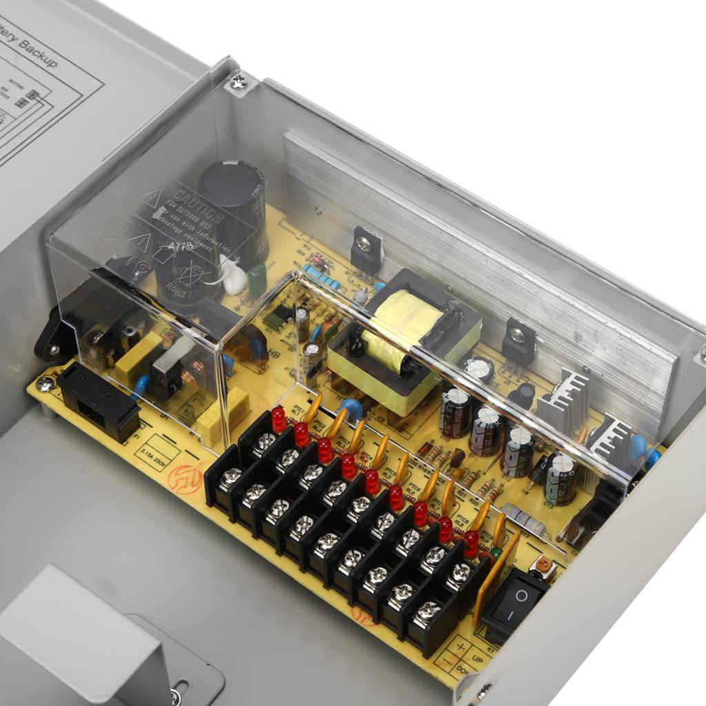 Napájacia skrinka pre riadenie prístupu UPS PWM 12V 10A s funkciou oneskoreného vypnutia