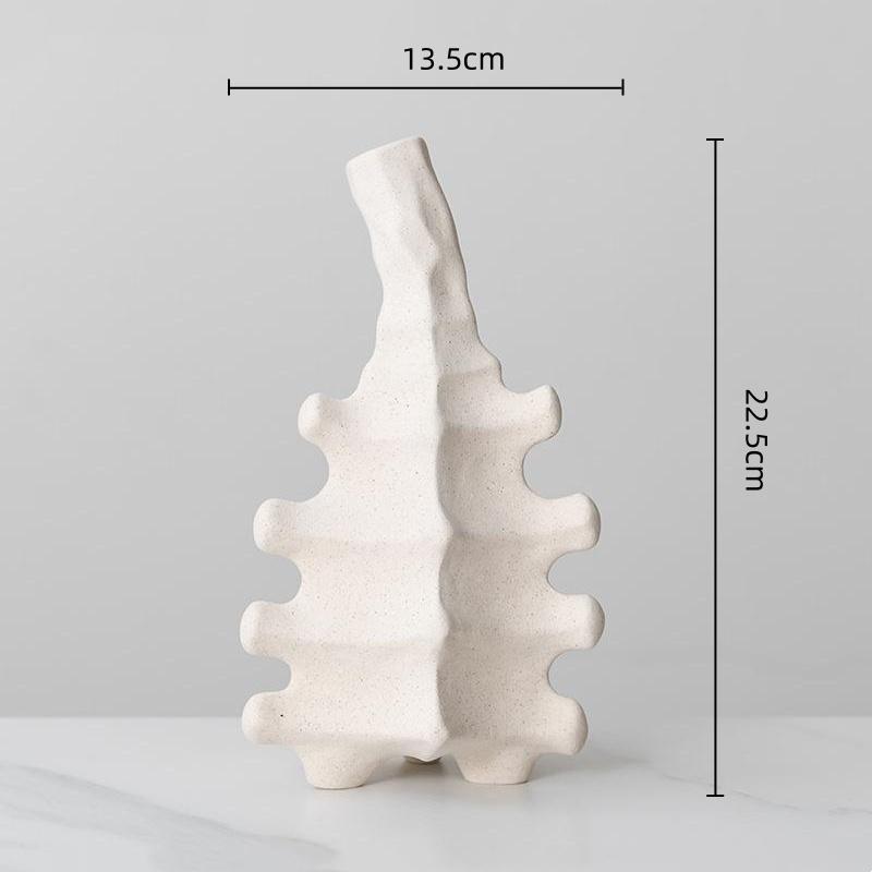 Ceramic Vase Skeletal Lines Irregular Geometry Modeling Flower Vase Ceramic Handicraft Home Decoration Accessories