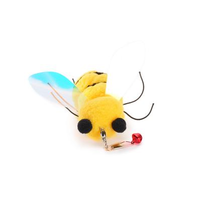 5pcs Cute Yellow Bee Plush Cat Toy Replace The Head Cat Bell Pet Toy