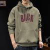 Men's Heavyweight Letter Print Hoodie - Autumn/Winter Thick Casual Jacket for Teens & Adults