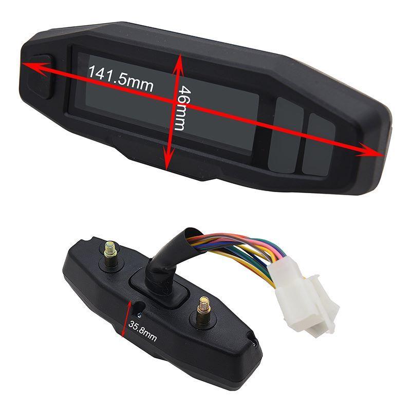 Digital Universal Motorcycle Speedometer Oil Gauge Tachometer Meters Instrument Cluster Turn Signal Light Indicator
