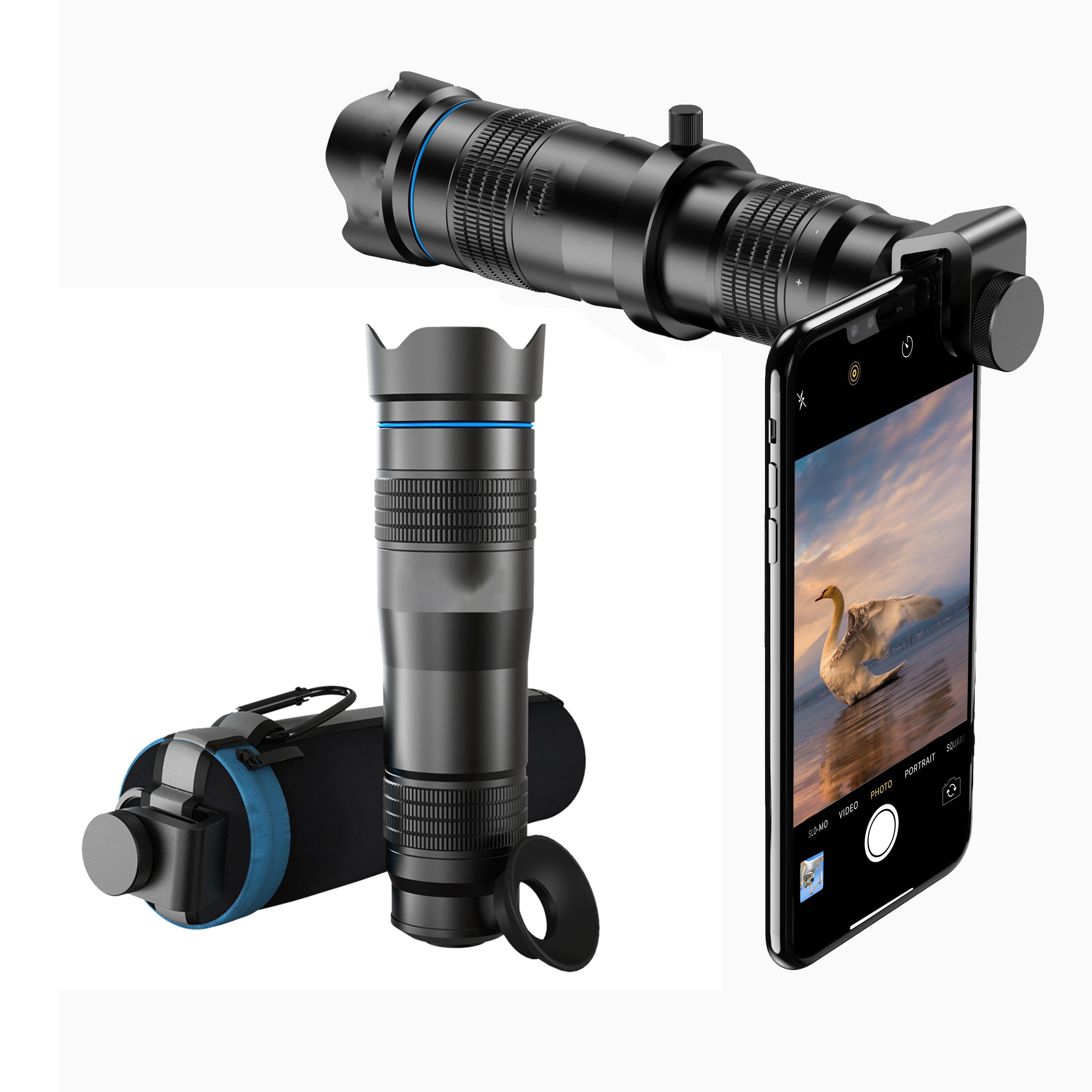 Wholesale 28x Phone Camera Lens Zoom Telephoto Lenses Set for Professional Photography 28X zoom lens + bag+ clip
