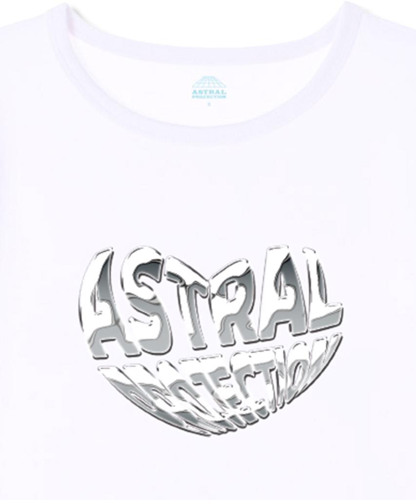 ASTRAL PROJECTION Chrome Heart Supima Spandex Crop Top_White