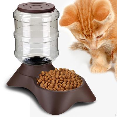 1 Gallon Automatic Pet Feeder , Waterer Water Food Dispenser, Bowl Animals Fountain for Kitty Small