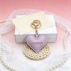 Custom Leather 3D Peach Heart Keychain Bag Pendant Love Hand Rope Personalized Couple Backpack Pendant Gift