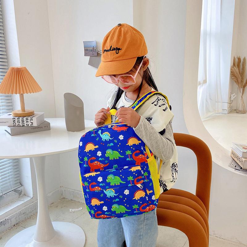 Stylish Nylon Dinosaur Backpack With Breathable And Load-reducing Features