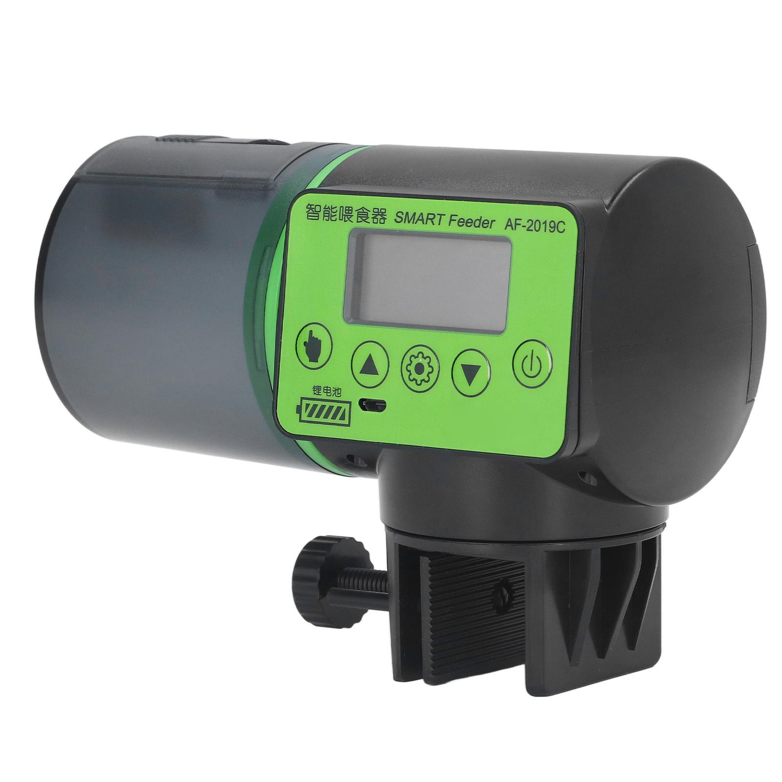 

Automatic Fish Feeder Timing Rechargeable Silent Safe Fish Tank Food Dispenser for Aquarium 200ml