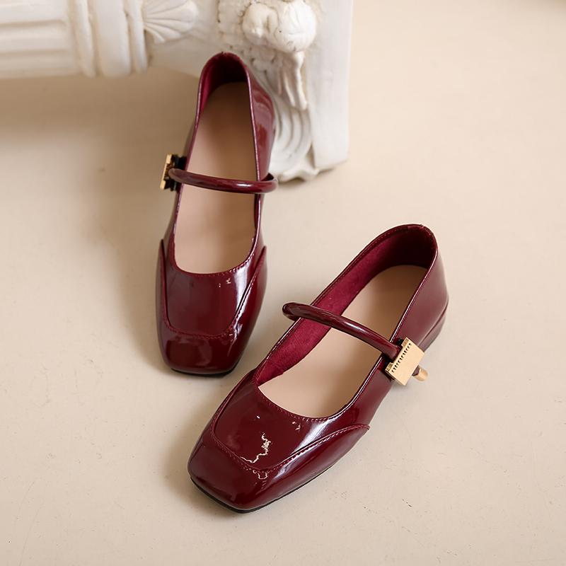 Fashion Mary Jane Women's Shoes New 2024 Fashion Elegant Not Tired Feet Shoes Shallow Mouth Low Heeled Flat Shoes for Women