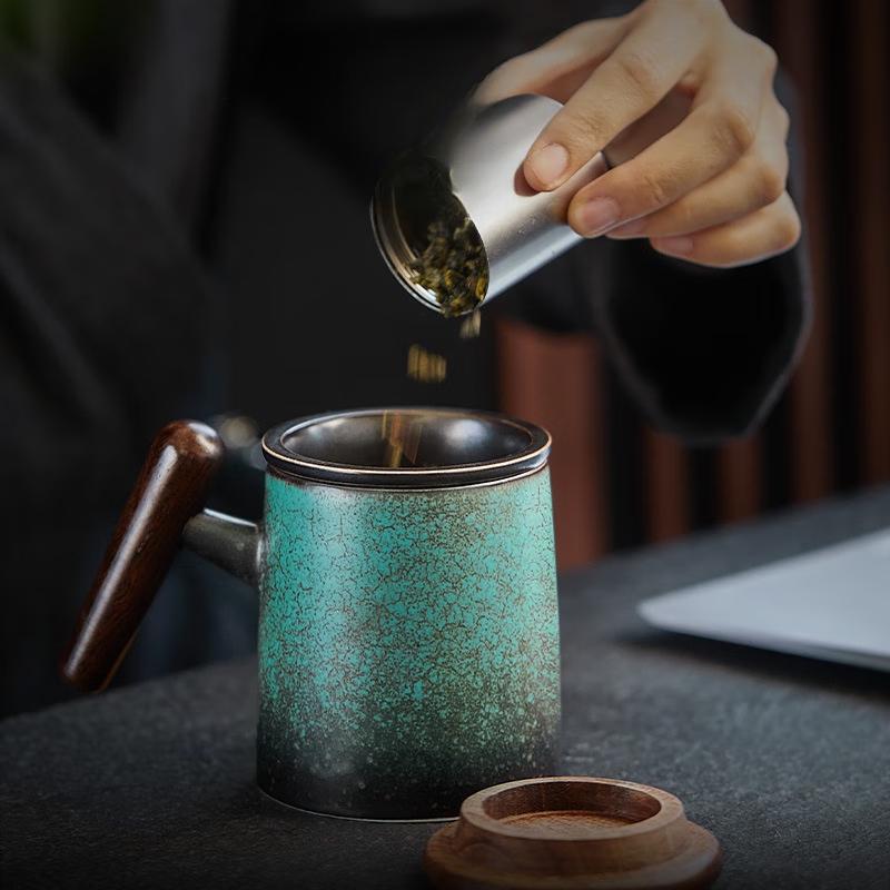 Chaxun Ceramic Teacup with Lid and Infuser