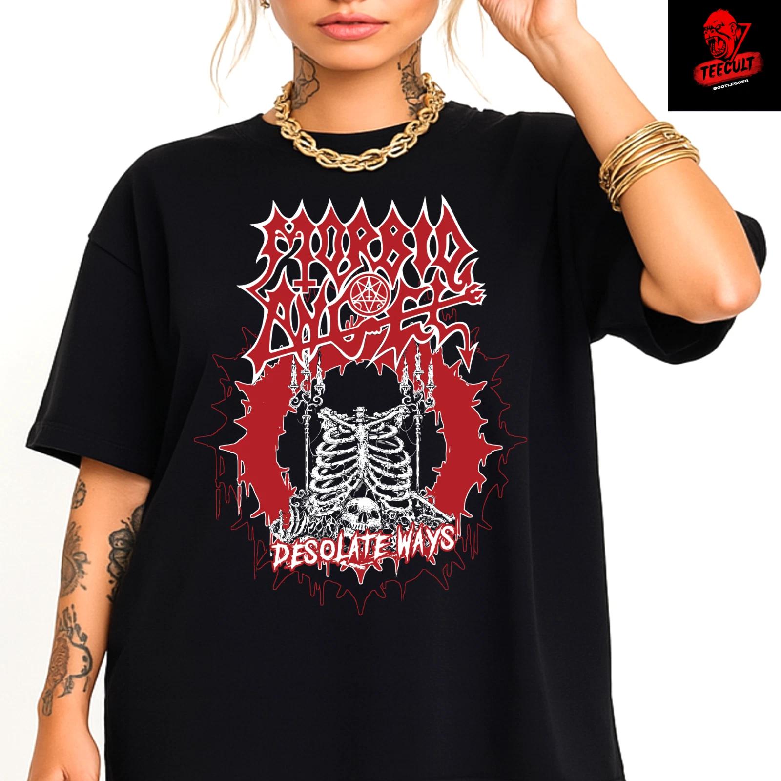 Men s and Women s T-shirts Morbid Angels Desolate Ways Heavy Metal Unisex Cotton XXXL
