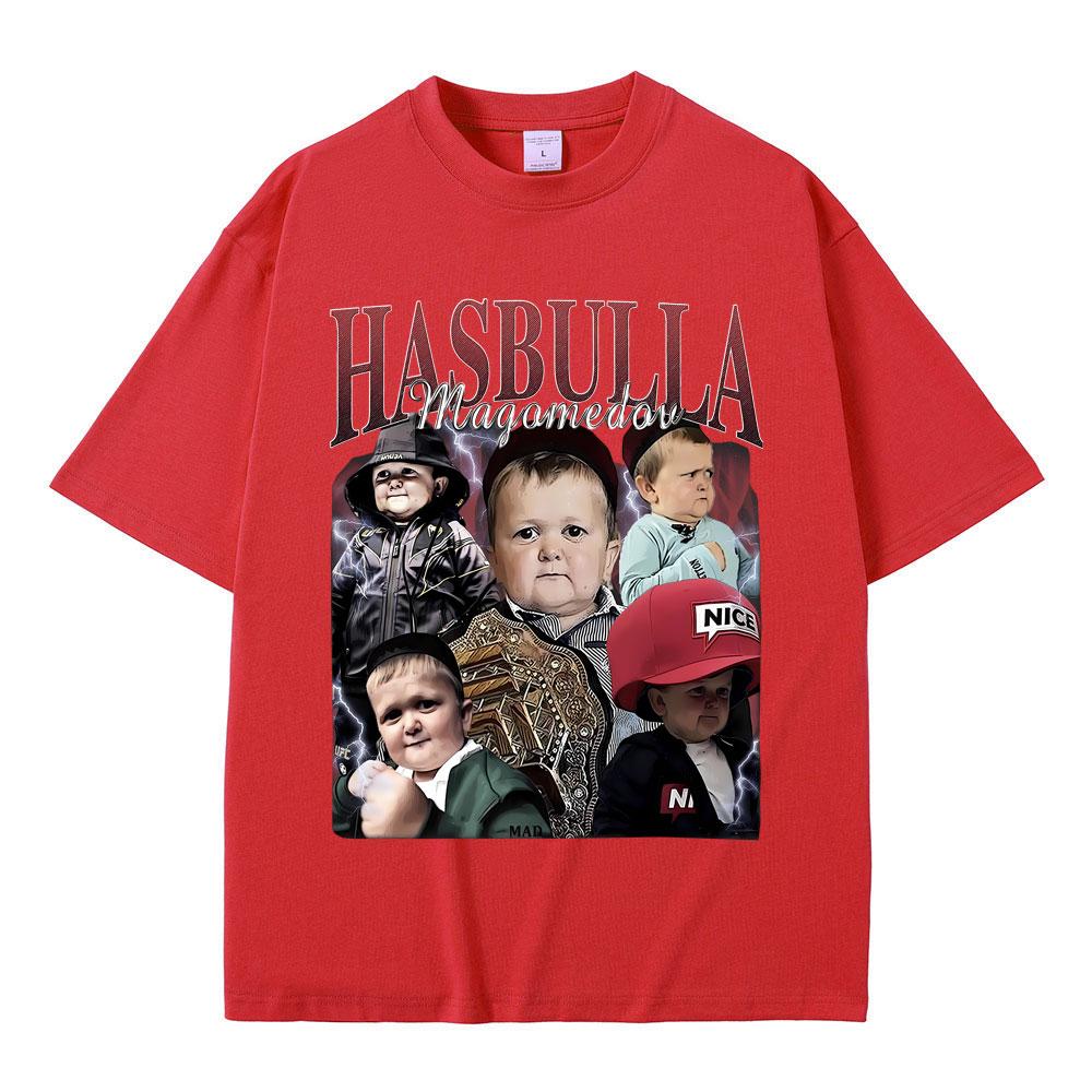 King Hasbulla Magomedov Vintage Graphic Tshirt Men Women Casual Oversized Crewneck T-shirt Summer Men's Funny Fans Gift T Shirts
