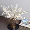 Cherry Blossom Artificial Floral Arrangement - Elegant Faux Peach Blossoms for Living or Dining Room Décor