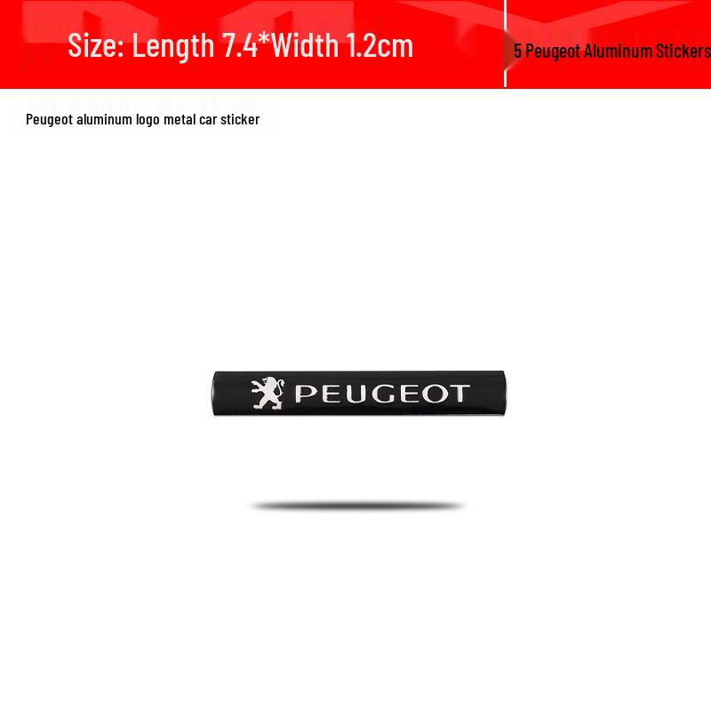 Naklejki z emblematami na tył do Peugeot 408, 508, 5008, 408X - Metalowa i aluminiowa dekoracja samochodu