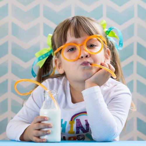 uxcell Reusable Transparent Plastic Straws for Glasses, Funny Straws, Birthday Party Decorations, 125/350/630mm, Pack of 16