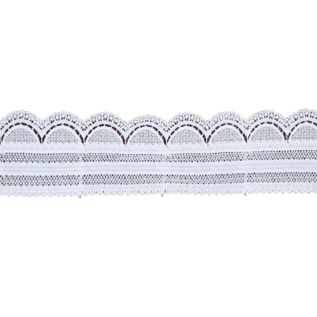 5.5Cm Barcode Lace Accessories Milk Silk Water-Soluble Embroidery Curved New Lace 5.5Cm Wavy Lace