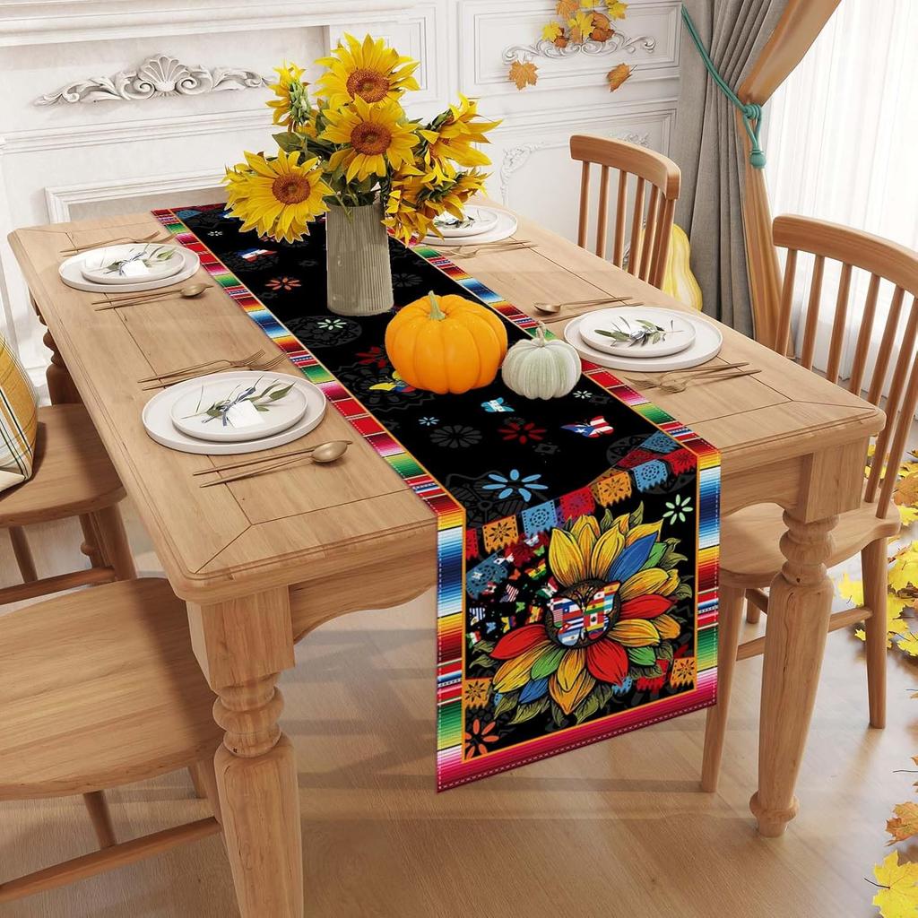 Linen Hispanic Heritage Month Table Runner 72 Inches Long National 22 Spanish Speaking Countries Latino Heritage Month Decorations and Supplies for