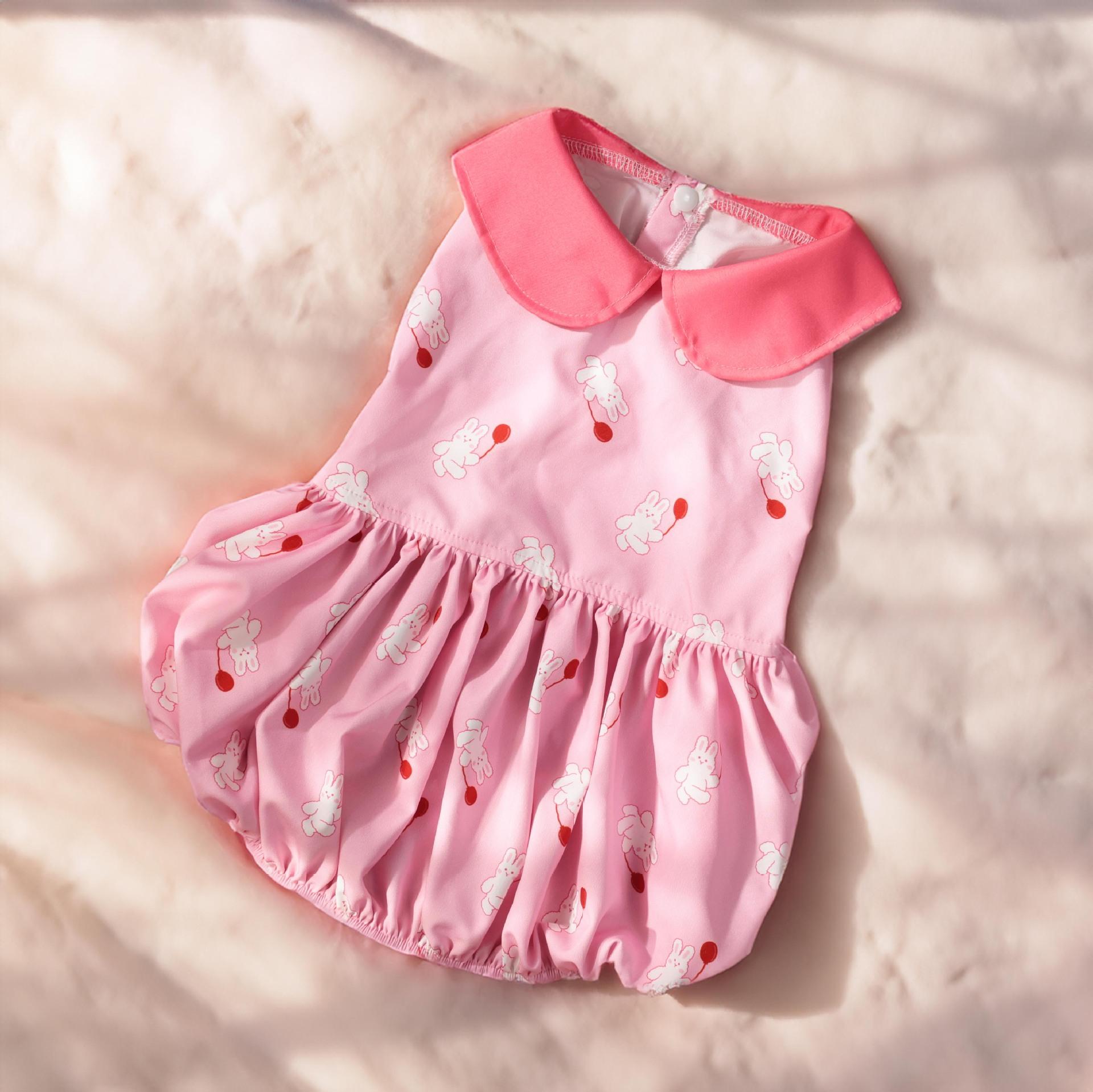 

Одежда для питомцев Собака Кошка Юбка-фонарик Летняя одежда Тонкая Шнауцер Щенок Собачья одежда Фабрика 2XL розовый