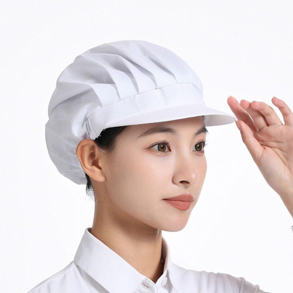 Dust-proof Chef Hat Elastic Hair Nets Cap Fashion Catering Cap  Food Service
