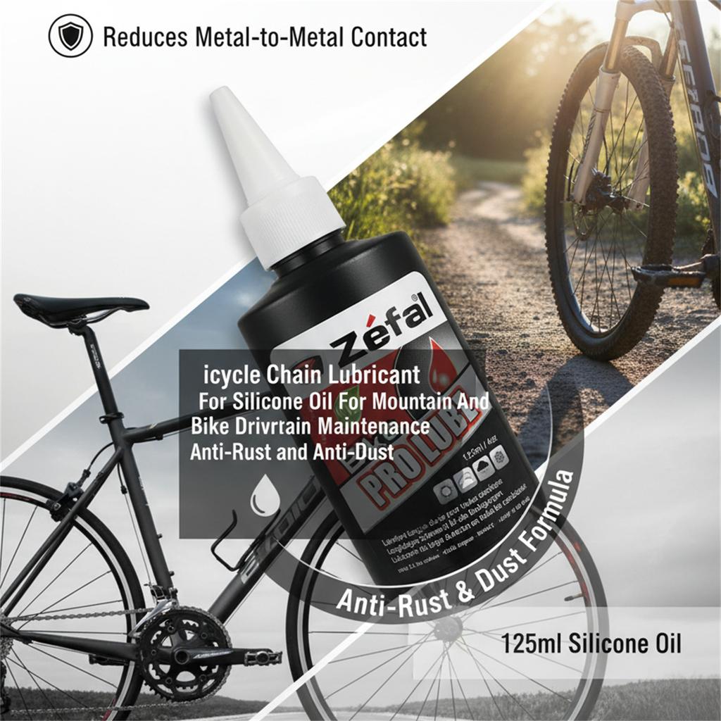 Bicycle Chain Lubricant 125ml Silicone Oil For Mountain And Road Bike Drivetrain Maintenance Anti-Rust And Anti-Dust