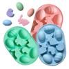 9 Holes Easter Egg Chocolate Silicone Mould Cartoon Rabbit Biscuit Mold Bunny Scented Candle Party Decor Animal Soap Making Tool