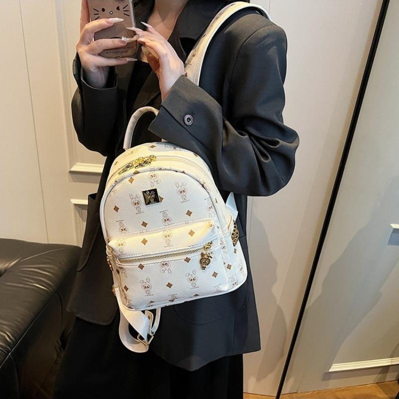 Cute Bear Backpack Versatile Trend Large Capacity Women's Bag Handbag Commuter Light Bag
