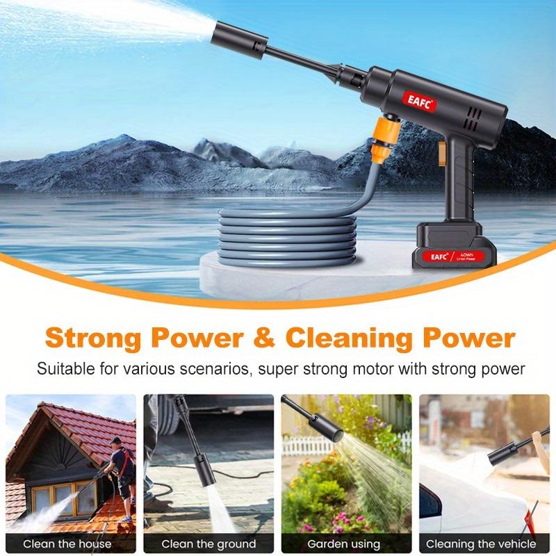 EAFC EU Plug High Pressure Electric Washer, High Power Household High Pressure Washer, 40/80Wh Large Capacity, Equipped with Foam Bottle