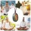 Natural Labradorite Pendant Necklace Healing Polished Moonstone Charm Stress And Anxiety Therapy Palm Stone Crystal Necklace