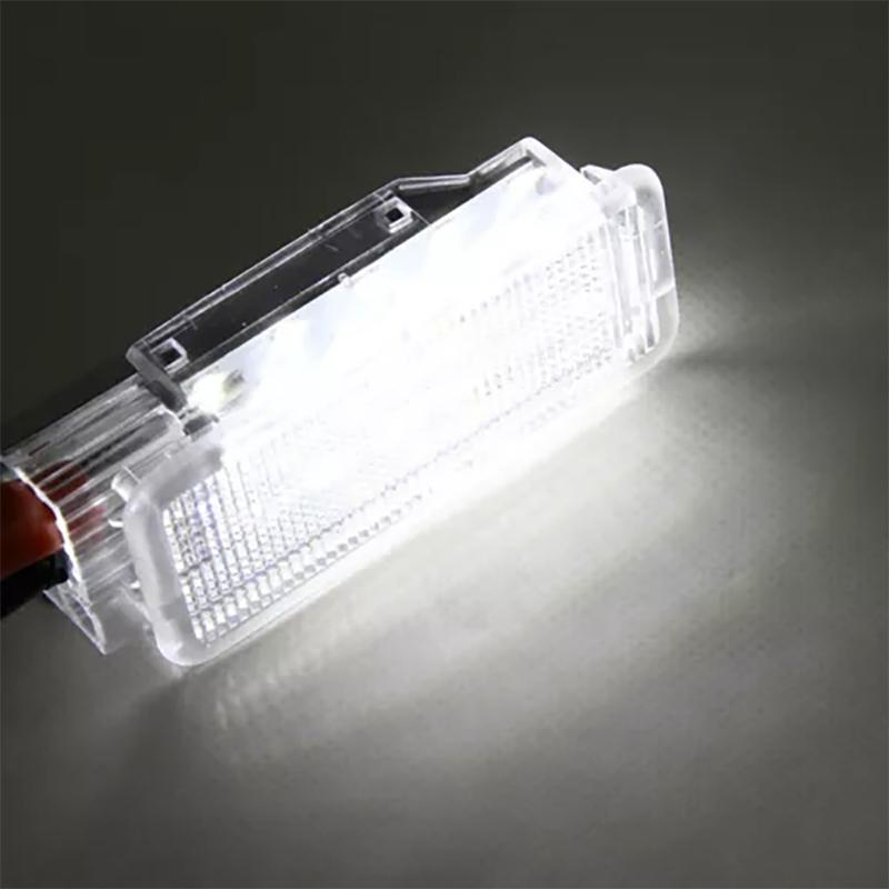 Lampă LED pentru portbagaj pentru mașină, 2 bucăți, pentru picioare, sub ușă, pentru torpedo, pentru Peugeot 1007, 206, 207