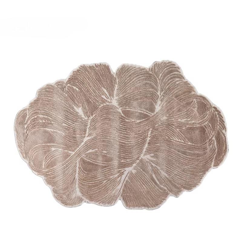 Italiaanse Slaapkamer Decoratie Tapijt Licht Luxe Tapijten voor Woonkamer Pluizig Zacht Onregelmatige Vorm Lounge Tapijt Huis Verdikken Pluche Mat 80x120cm