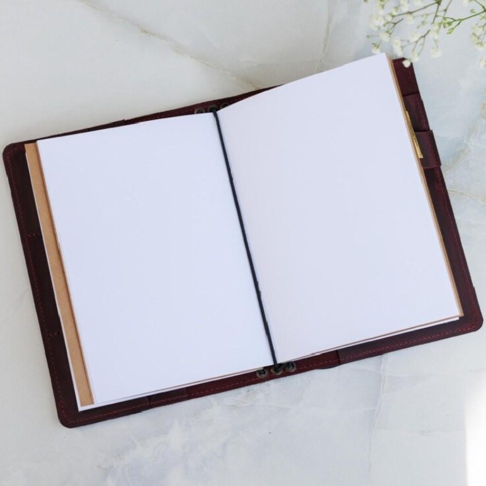 Refillable Notebook Organizer A5 Book Protective Cover Vintage Notebook Cover  For Hobby