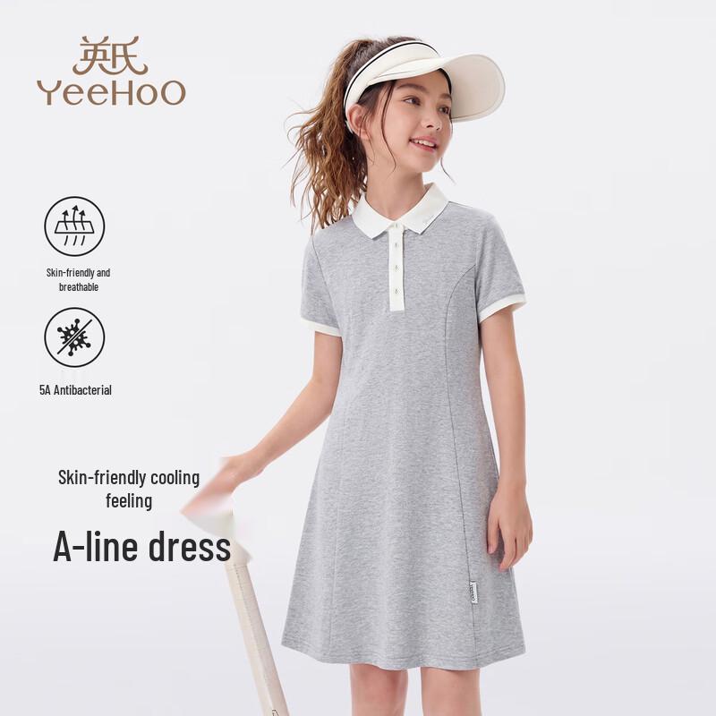 YEEHOO Girls' Cotton Cooling Polo Dress