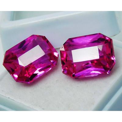 Natural Ceylon Pink Sapphire 16.18ct Emerald Cut Certified Loose Gemstone