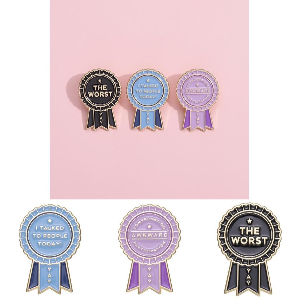 Playful Letter Colorful Pins Metal Brooches Unique Inspirational Accessories For Stylish Men And Women Fashion Statement