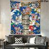 Hedgehog Sonic Blaze Wall Hanging Printed Fabric Blanket Decorative Tapestries for Bedroom Living Room Home Decor
