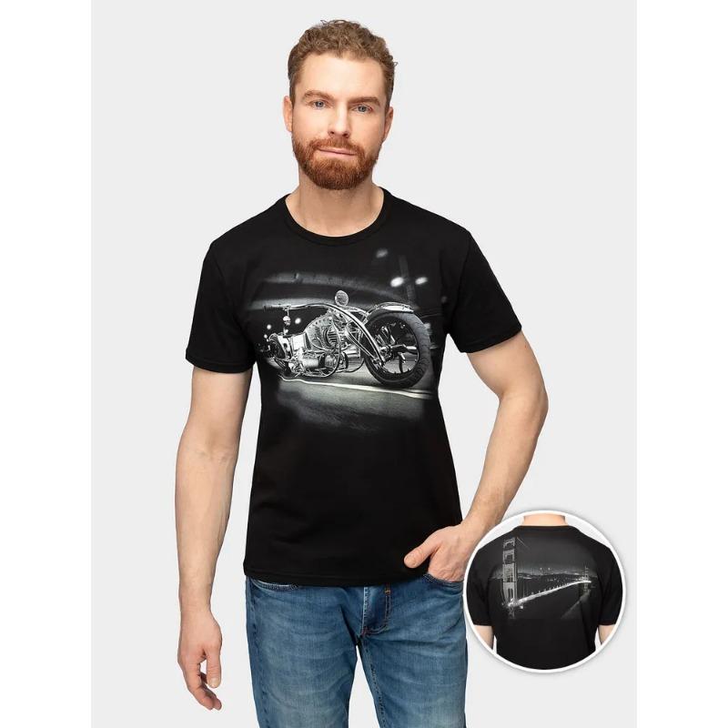 Summer Round Neck 3D Motorcycle Print Top Fashionable Casual Short Sleeved Men's T-shirts