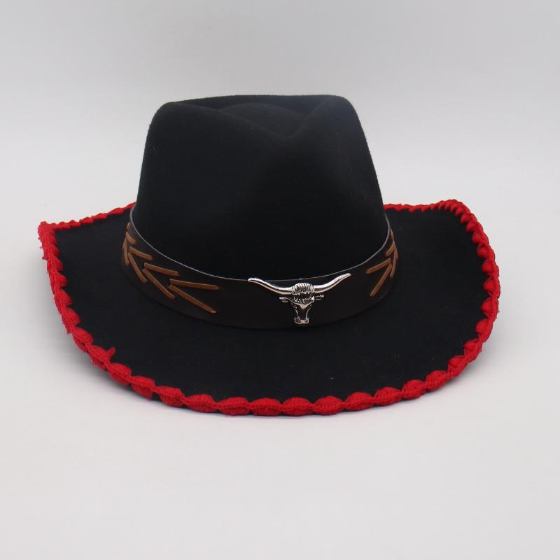 

Tibetan Sunscreen Men S And Women S Hats Resort Jazz Hats Versatile Ethnic Style Top Hats Cow Jazz Hats one size fits all [m peach bull]