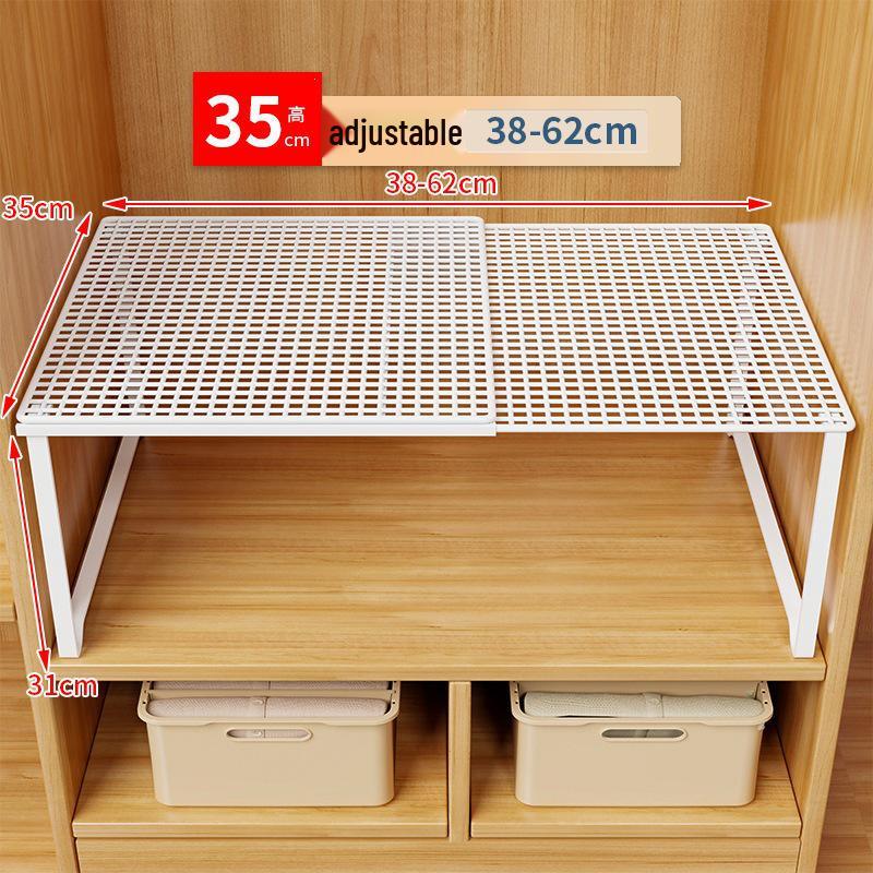 Retractable Wardrobe Shelf Cabinet: Space-Saving Pull-Out Divider & Shoe Rack