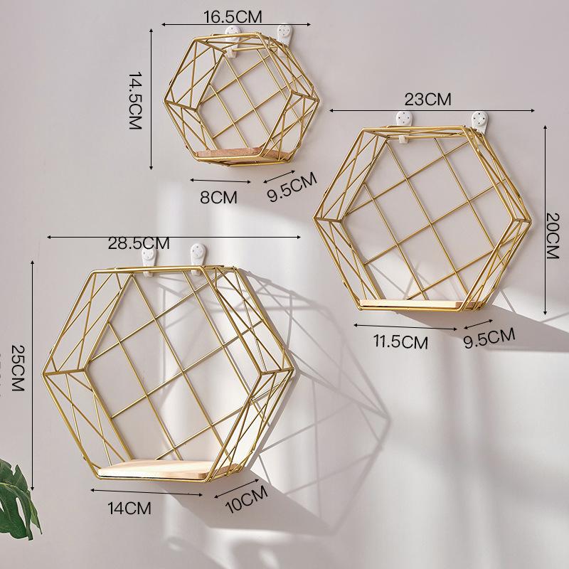 3PCS Iron Shelf Plant Stand Bookshelf Living Room Display Shelf Wall Organizer Storage Rack Display Cabinet Home Furniture