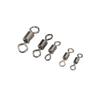 210Pcs/lot 8 Shape Fishing Swivels Bearing Solid Rings Rolling Metal Fishing Connector