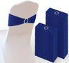 20 Pieces Polyester Spandex Chair Sashes Bands Stretch Chair Ties Bows with Buckle Slider for Wedding Banquet Party Decoration