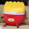 40~50cm Squishy Food Plush Pillow Down Cotton Hot Dog Corn Ice Cream Fried Chips Hamburger Tea Back Support Plushie Decor Gift