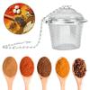 Stainless Steel Tea Strainer Mesh   Herbal Spice Filter Soup Infuser with Chain(S)