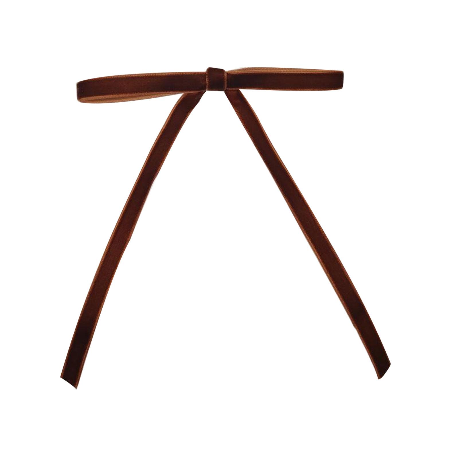 

24 упаковки/лот бантов для рождественской елки из бархата простые, но классические красные банты для двери для рождественской елки коричневый