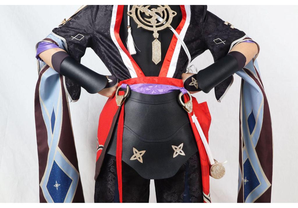 Genshin Impact Cosplay Costumes: Thunder Element Kuni Kunisaki & Wind Element Wanderer Scaramouche Anime Outfits
