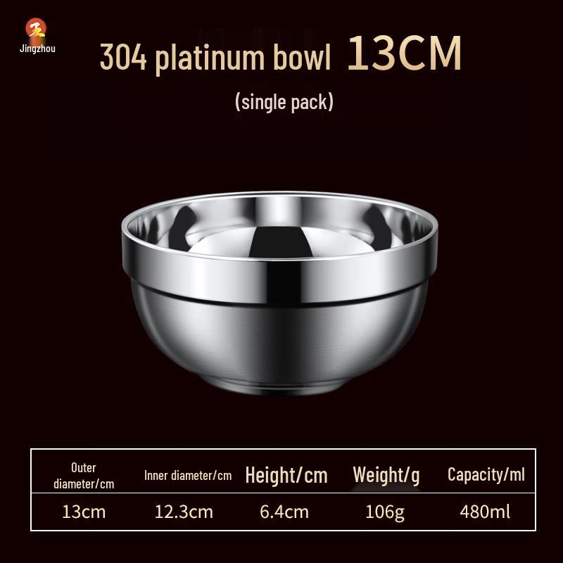 Jingzhou Double-Layer Stainless Steel Heat-Insulated Bowls